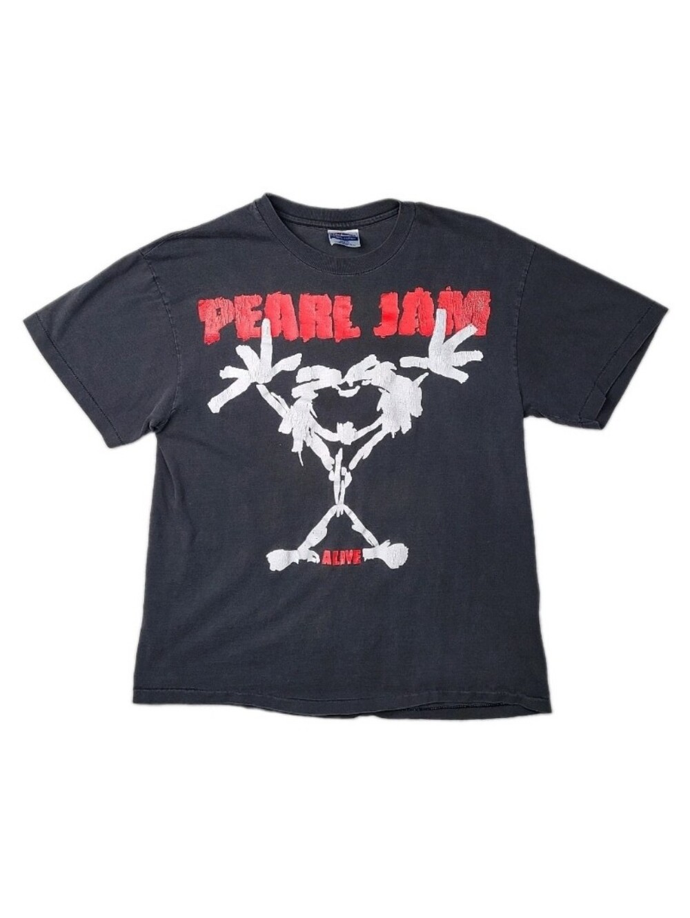 Vintage Pearl Jam Shirt Mens Large Black Alive Tour Band Setlist Graphic 90s Tee